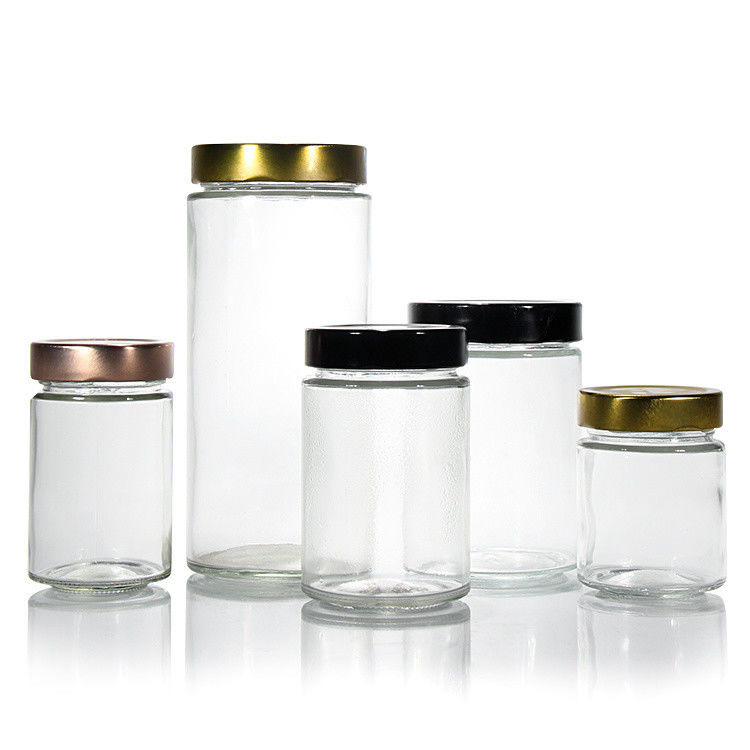 Großhandel 750Ml 1000Ml Große Größe Runde Gerade EinfrierenGlasglasglas mit Metalldeckel