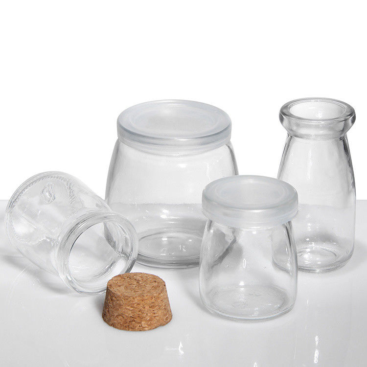 OEM Glas-Pudding-Gläser Gewürz-Gläser Korkdeckel 50 ml 100 ml 150 ml