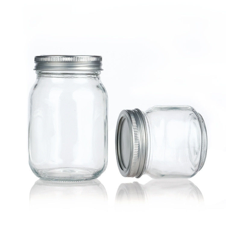 Fabrik-Direktverkauf Klares Essen Glas Mason Gläser Verpackung Lagerung Rundes Glas Glas Glas Lebensmittelgläser