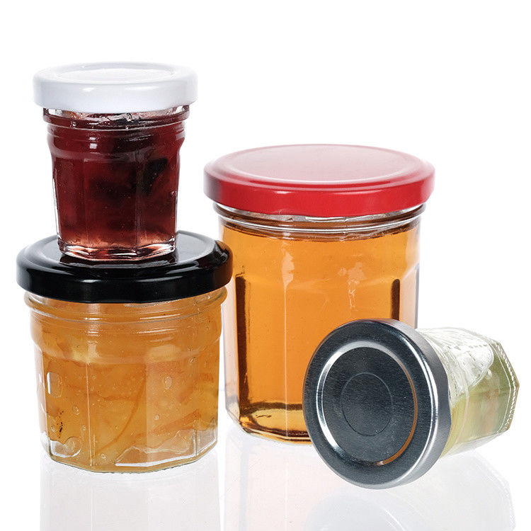 Hohe Dichtung Marmeladenaufbewahrungsgefäß Haushaltsleere Kanne Klar Marmeladenaufbewahrungsgefäß mit Aluminiumdeckel