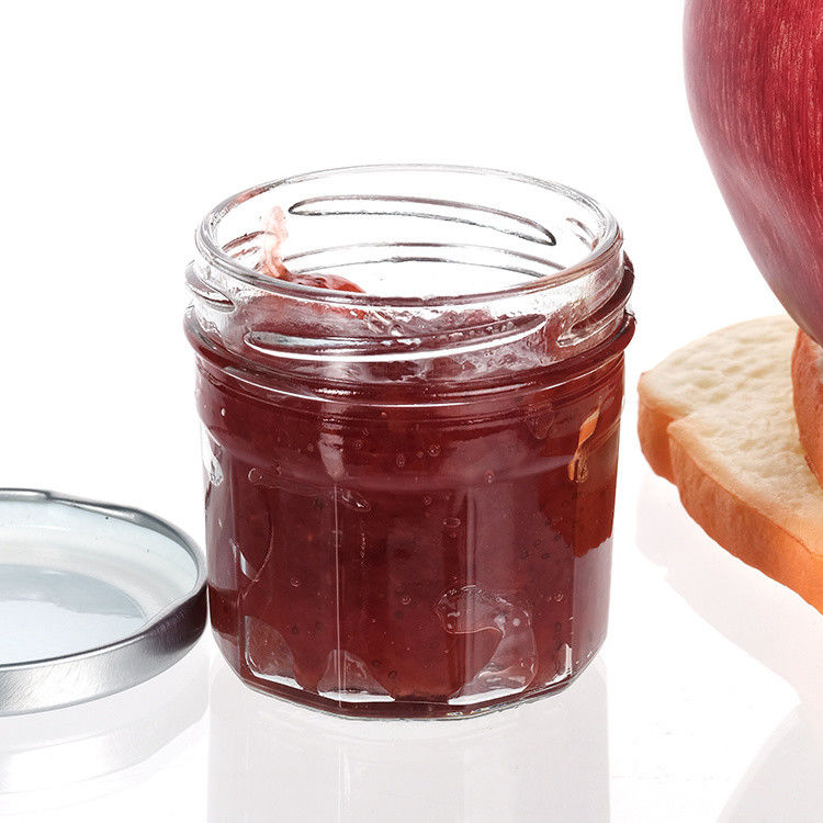Hohe Dichtung Marmeladenaufbewahrungsgefäß Haushaltsleere Kanne Klar Marmeladenaufbewahrungsgefäß mit Aluminiumdeckel