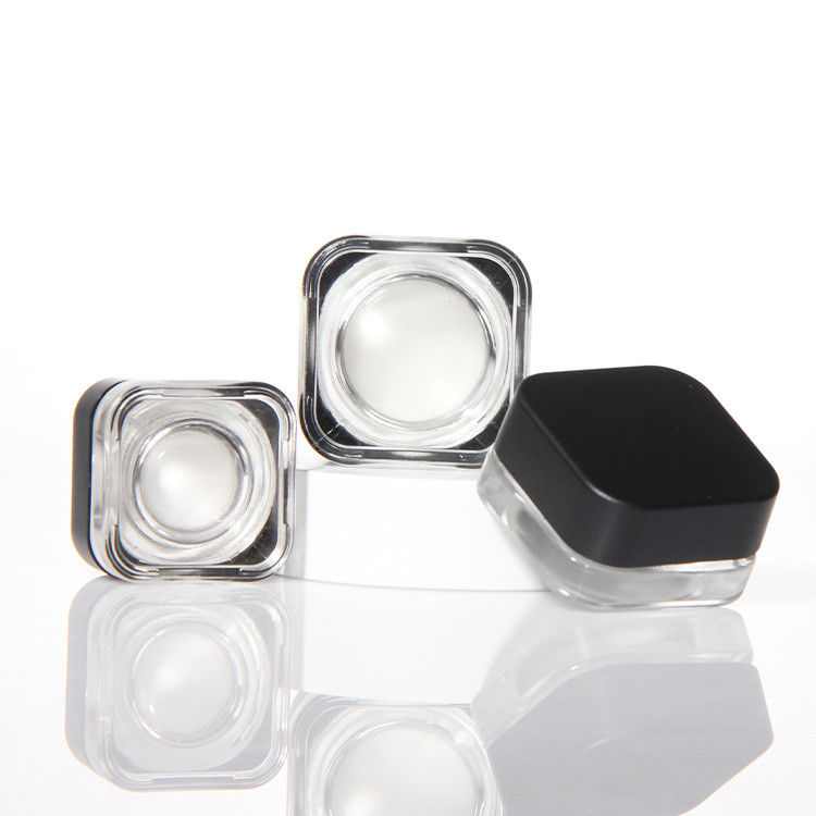 Leere Kosmetikflasche Verpackung 30 ml 50 ml 100 ml Matte Glas Hautpflegecreme Glas mit schwarz-weißem Deckel
