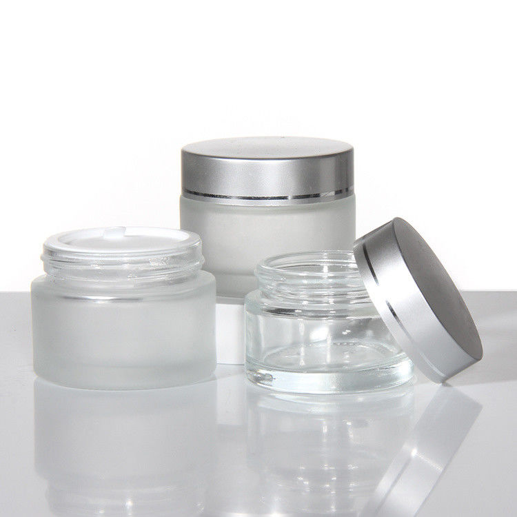 Luxus Kosmetik Glas Make-up Flasche Verpackung Behälter Set leere Gesichtscreme Glas Hautpflege Set und Packetic