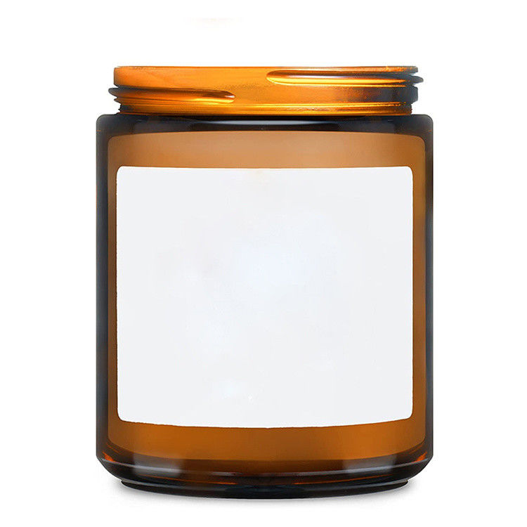 Hohe Qualität Großhandel OEM Odm akzeptabel 100ml 250ml Bernstein Glas Kerzen Gläser für Kerze