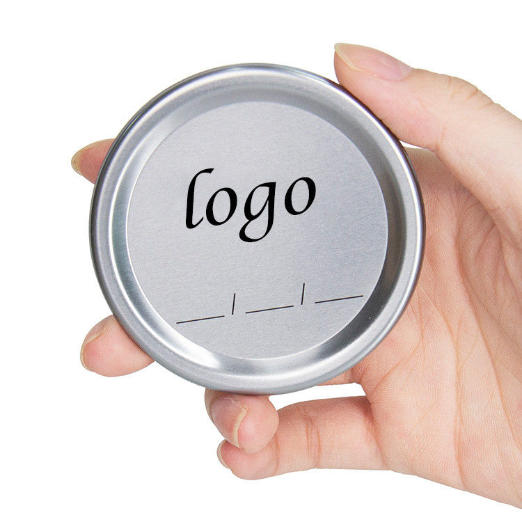 Benutzerdefiniertes Logo Farbenfrohe Breite Mund Gold 70mm Metallblech Luftdichtes Lagerdeckel F
