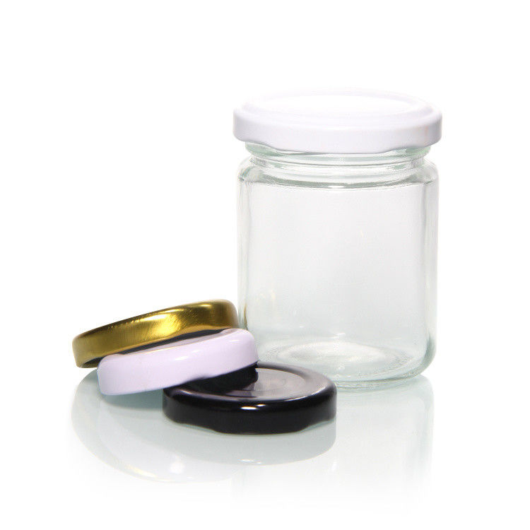 Custom Logo 38mm 43mm 48mm 53mm 58mm 63mm 70mm 82mm Goldene Schraubkappen Metall Lug Kappe für Glasglas