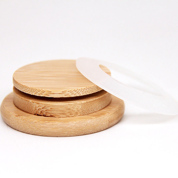 Custom Bamboo Cup Deckel 70mm für Boba Tee Glas Mason Jar Becher