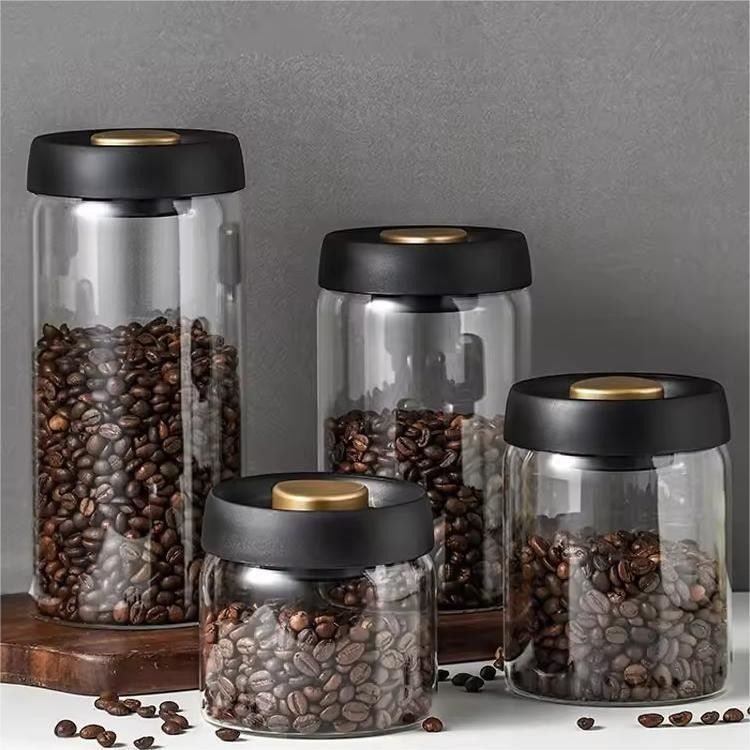 500 ml Borosilikat-Glas-Kaffeeglas für Kaffeebohnen und Küchenlager