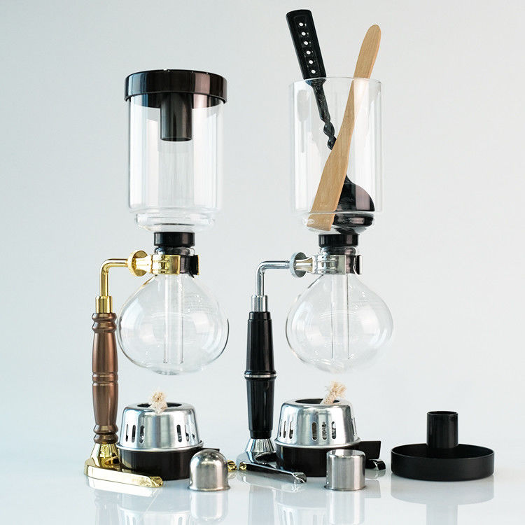 Klassische Küche Design Borosilikat Glas Kaffeemaschine 2-5 Tassen Siphon Kaffeekanne für professionelle Kaffeemachung