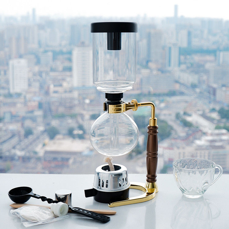 Klassische Küche Design Borosilikat Glas Kaffeemaschine 2-5 Tassen Siphon Kaffeekanne für professionelle Kaffeemachung