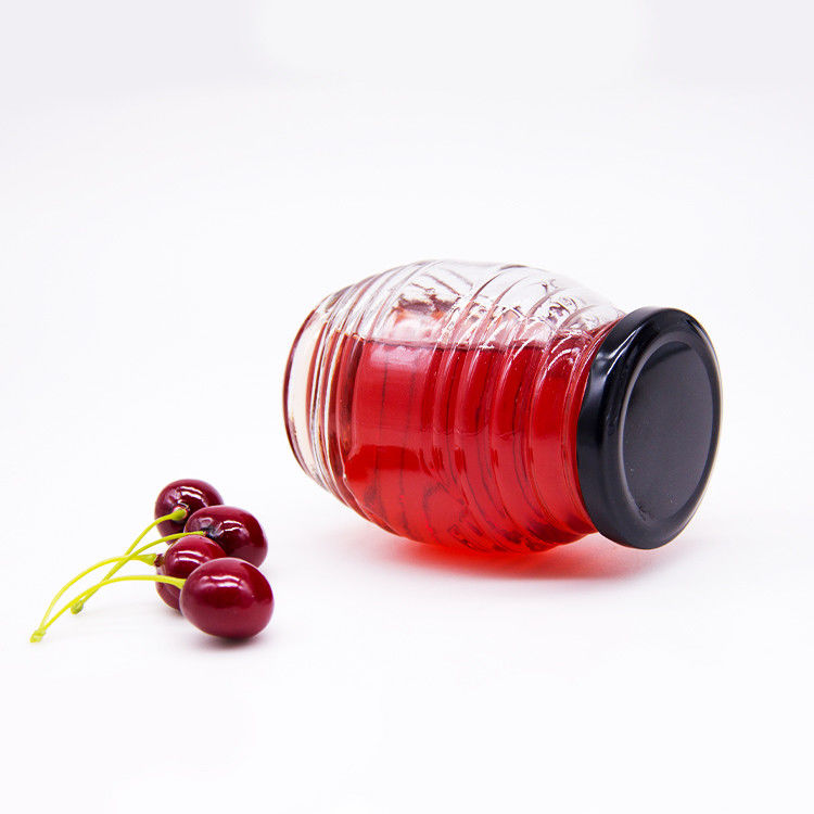 Custom Label Hexagon Form 100ml 180ml 380ml Honigmarmelade Glasglas für Honig Olivenfrucht