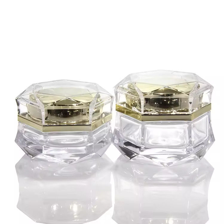 Kleine klare Glascreme-Gläser Hand-Augencreme klare Quadratform Glas Kosmetik Creme-Gläser