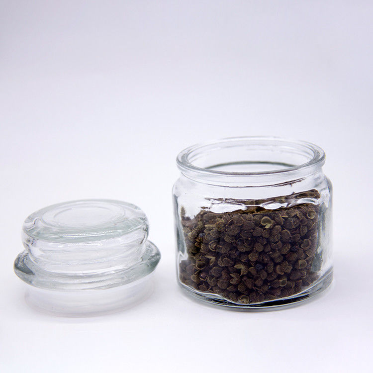 Speicherung von Lebensmitteln Gerade, runde, klare Glaskaffee Kaffeebohnen Glas mit tiefem Deckel