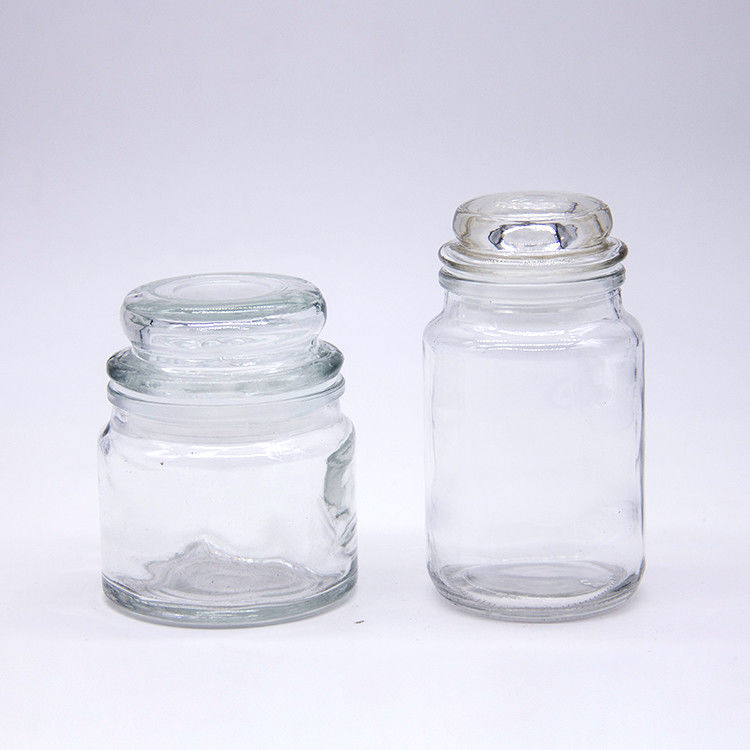 Speicherung von Lebensmitteln Gerade, runde, klare Glaskaffee Kaffeebohnen Glas mit tiefem Deckel
