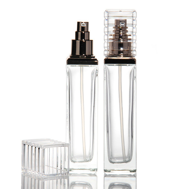 30 ml 50 ml 80 ml 100 ml transparente Glaspumpenflasche für Serum ätherisches Öl Parfüm Lotion