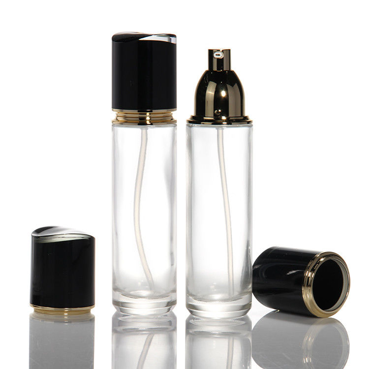 Luxus 100ml 120ml 200ml Glas Lotion Flaschen Kosmetik Parfum Öl Creme Lotion Durchsichtige dicke Wand