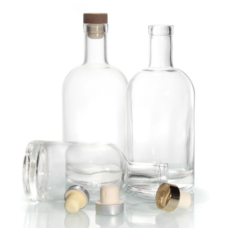 12 Unzen schwere Basisflaschen für 750 ml klare Bordeaux-Glas-Flaschen