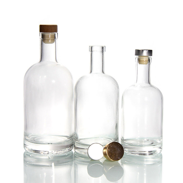 12 Unzen schwere Basisflaschen für 750 ml klare Bordeaux-Glas-Flaschen