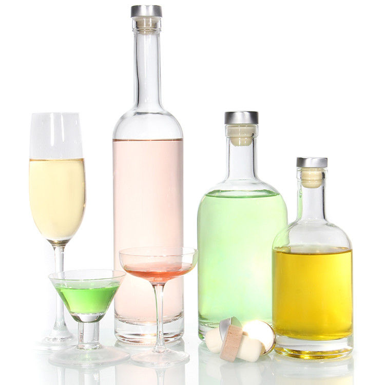 12 Unzen schwere Basisflaschen für 750 ml klare Bordeaux-Glas-Flaschen