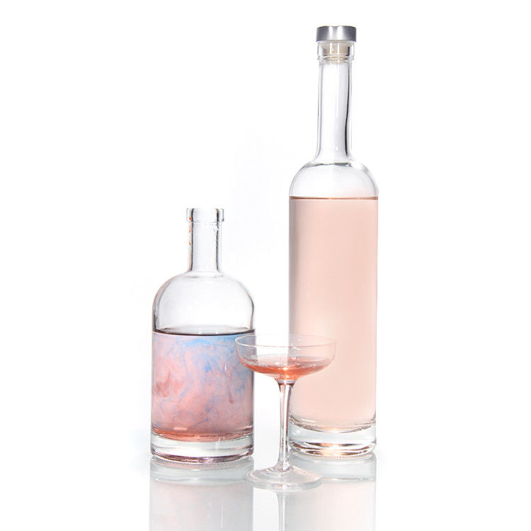 12 Unzen schwere Wodka-Flaschen für 750 ml klare Bordeaux-Glas-Flaschen
