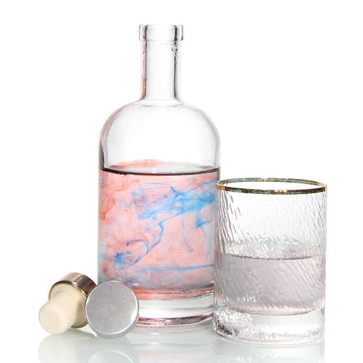 12 Unzen schwere Wodka-Flaschen für 750 ml klare Bordeaux-Glas-Flaschen