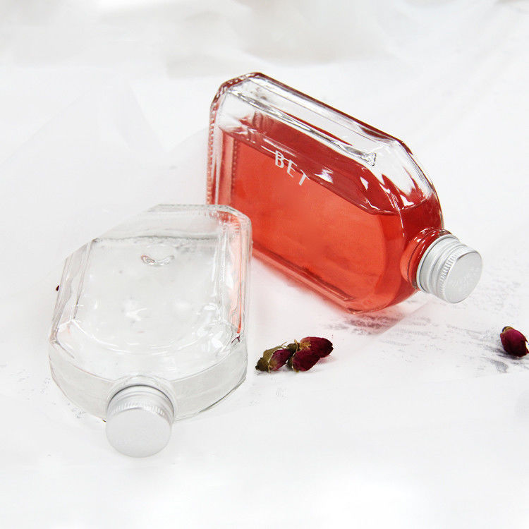 Neues Design 200 ml 250 ml 300 ml transparente Flasche aus Glas mit Schraubdeckel