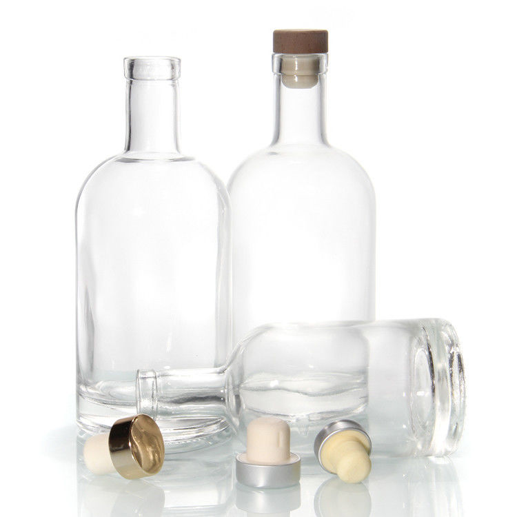 Glasflaschen Lieferant 25oz Schwere Grundflaschen für Kombucha 750ml klare Bordeaux Glasweinflaschen