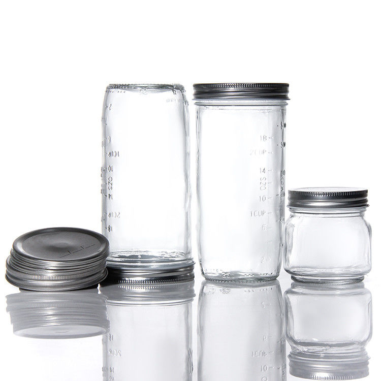 Billiger Preis Rund 180Ml 280Ml 380Ml 500Ml Lebensmittelpaket Glas Mason Gläser mit Schraubdeckel