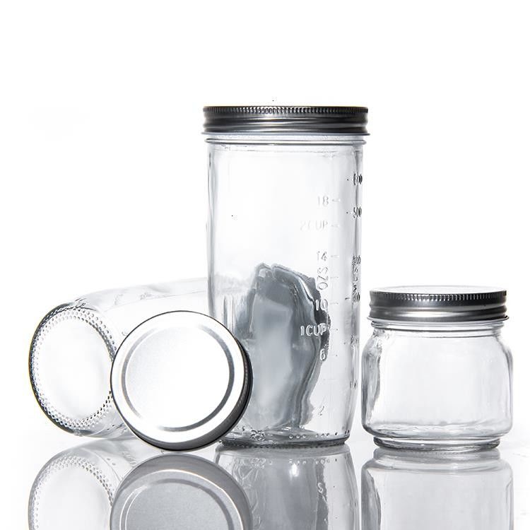Custom Design 8 Oz 16 Oz Lebensmittelbehälter Glas Mason Jar mit Deckel