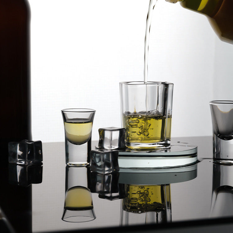 Kostenlose Proben Luxus 30ml 40ml 70ml Klar Mini Sublimation Schuss Glas Tequila Schuss Gläser Espresso Schuss Glas