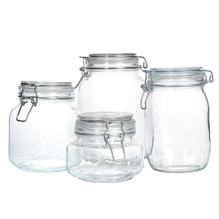 Klares Kurztyp 100ml 150ml 200ml Glas Gurkenbutterglas mit Metallverschlussdeckel