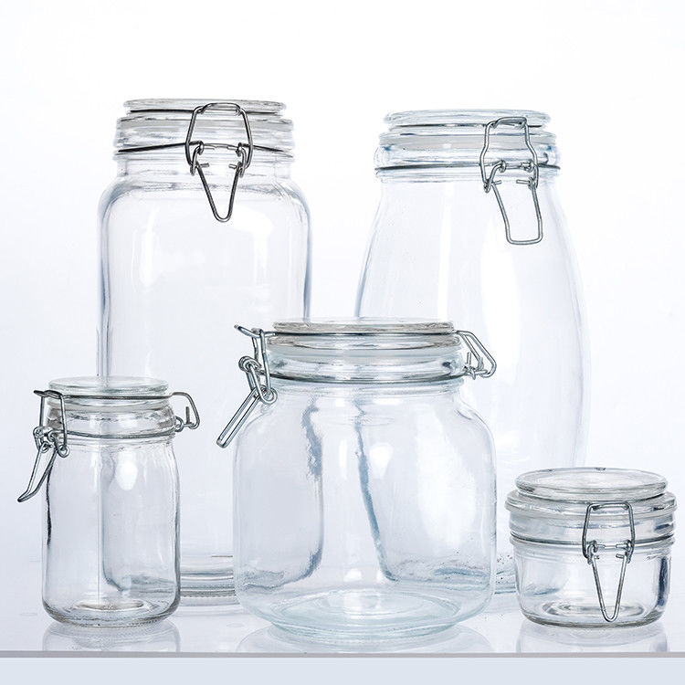 Klares Kurztyp 100ml 150ml 200ml Glas Gurkenbutterglas mit Metallverschlussdeckel