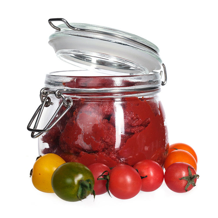 Speziell angefertigte Breitmaulmarmelade Pickelkrug 300ml 500ml 750ml luftdichtes Glas-Lebensmittelkrug mit Flip Top Deckel
