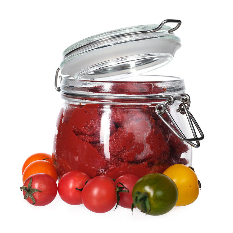 Speziell angefertigte Breitmaulmarmelade Pickelkrug 300ml 500ml 750ml luftdichtes Glas-Lebensmittelkrug mit Flip Top Deckel