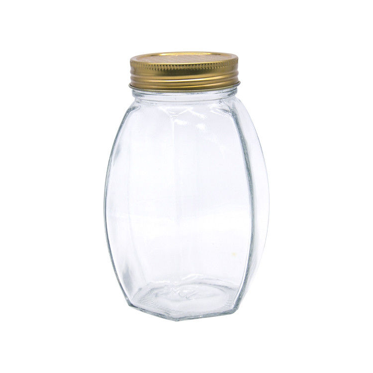 Runder Glas Honigmarmelade Flasche Glasmarmelade Glasglas Speicher Speisen Konservieren Honig Glasglasglas