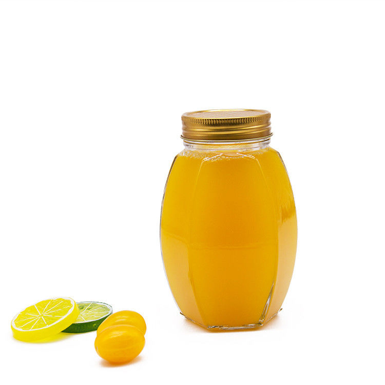 Runder Glas Honigmarmelade Flasche Glasmarmelade Glasglas Speicher Speisen Konservieren Honig Glasglasglas