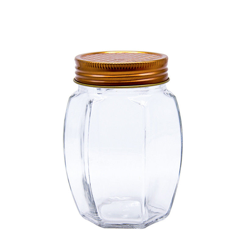 Hochwertiges rundes Glas Glasglas Speicher Honig Lebensmittelglas