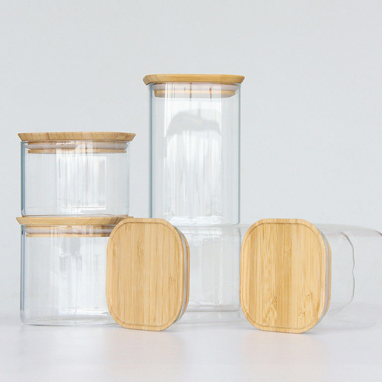 Maßgeschneiderte Quadrat 370ml 500ml 730Ml Honig Speicher Glas Lebensmittel Jar Jar für die Lagerung