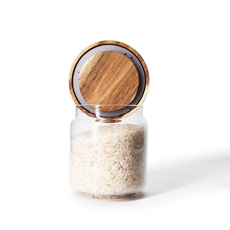 Hochwertige dekorative Lebensmittel Glas-Speicherkrug zum Speichern von Schokolade Kaffee Süßigkeiten mit Kork