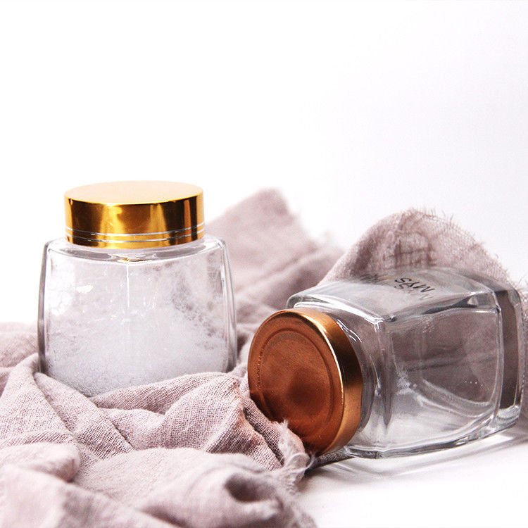 Nahrungsmittelqualität 220 ml 280 ml 380 ml 500 ml Vintage-Tee-Dehnbehälter Honigglasglas mit Lug-Kappe