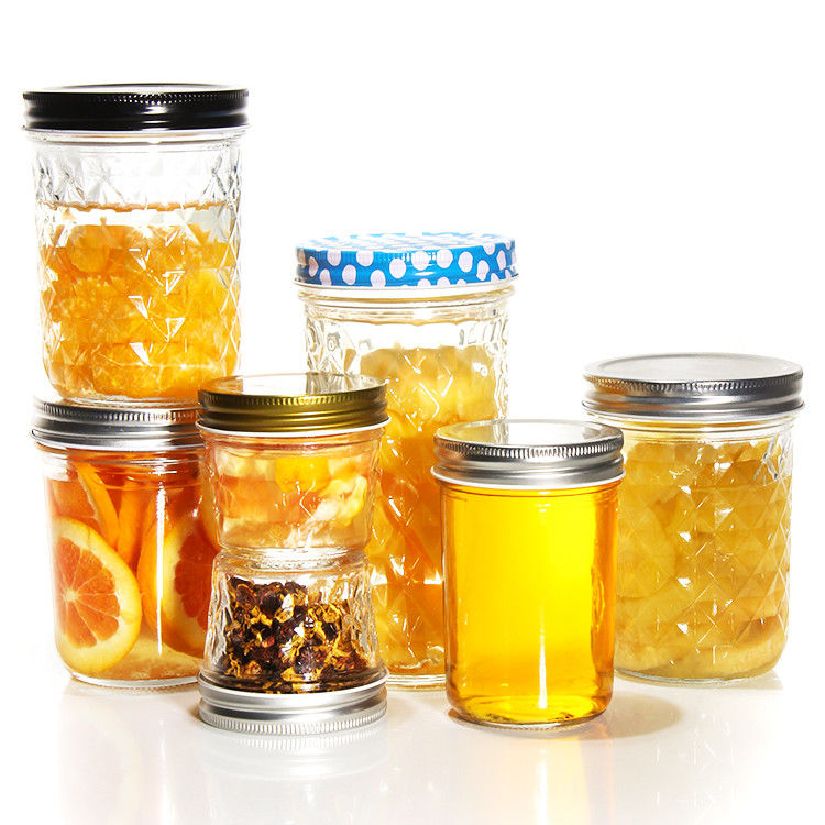 Neues Design Durchsichtige runde Glasmarmelade Pickelkrug Glaskrug für die Lagerung