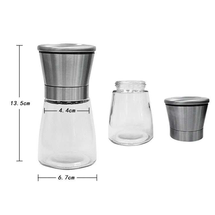 Top Qualität 2 Oz 4 Oz Gewürze Pfeffer ShakerRund 4 Oz Gewürz Glasglas mit Metalldeckel