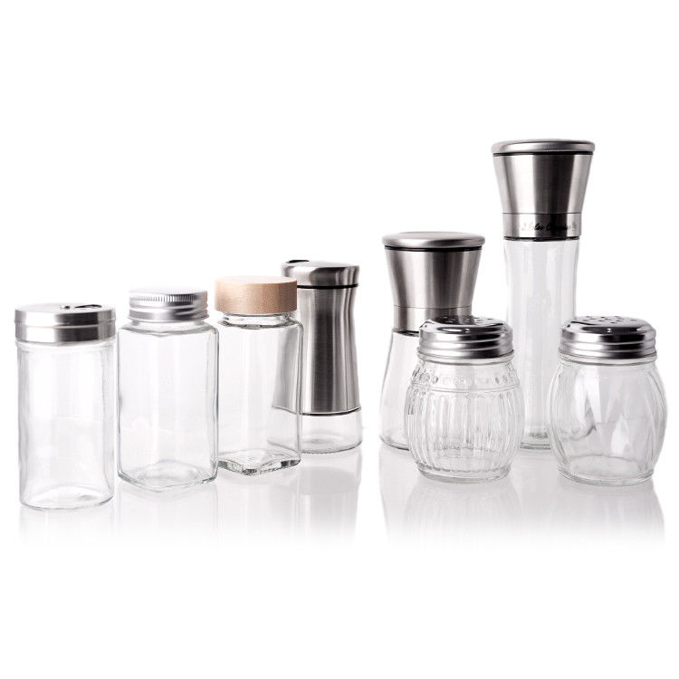 Anpassbares LOGO Verschiedene Stile 40Z 8OZ Glas Gewürzkrüge mit Schüttlertopfen Deckel für Gewürze