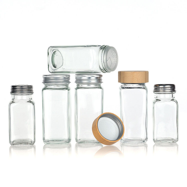 120 ml 90 ml Glas Gewürzkrüge mit Schüttler Schütteln Deckel Quadrat 4 Oz Gewürzkrug Für die Küche
