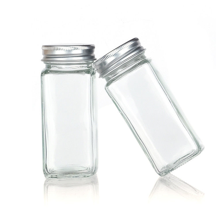 120 ml 90 ml Glas Gewürzkrüge mit Schüttler Schütteln Deckel Quadrat 4 Oz Gewürzkrug Für die Küche