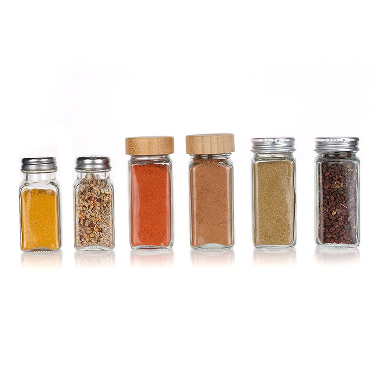120 ml 90 ml Glas Gewürzkrüge mit Schüttler Schütteln Deckel Quadrat 4 Oz Gewürzkrug Für die Küche