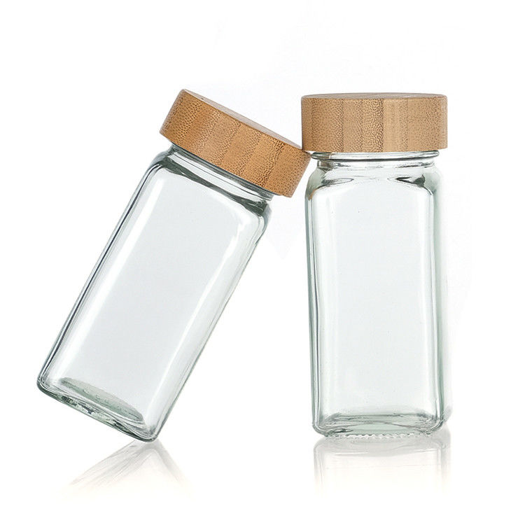 120 ml 90 ml Glas Gewürzkrüge mit Schüttler Schütteln Deckel Quadrat 4 Oz Gewürzkrug Für die Küche