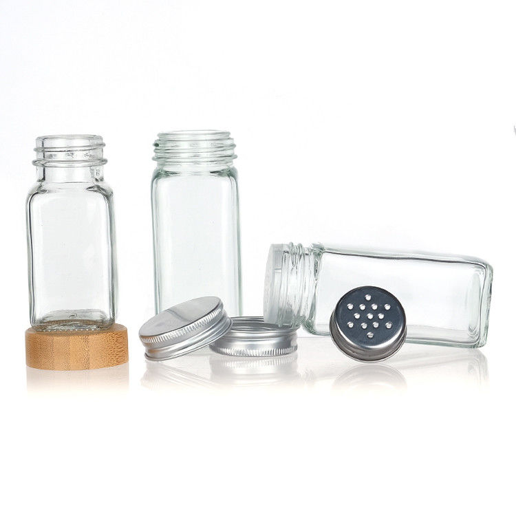 120 ml 90 ml Glas Gewürzkrüge mit Schüttler Schütteln Deckel Quadrat 4 Oz Gewürzkrug Für die Küche