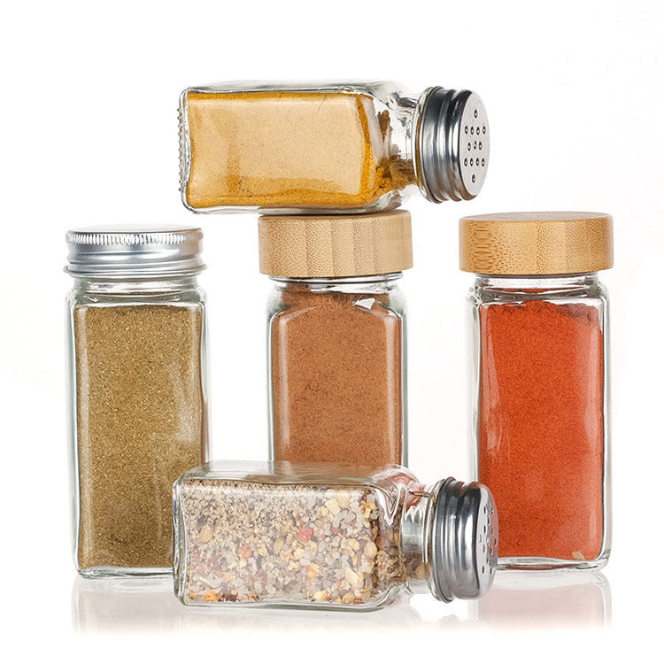 120 ml 90 ml Glas Gewürzkrüge mit Schüttler Schütteln Deckel Quadrat 4 Oz Gewürzkrug Für die Küche