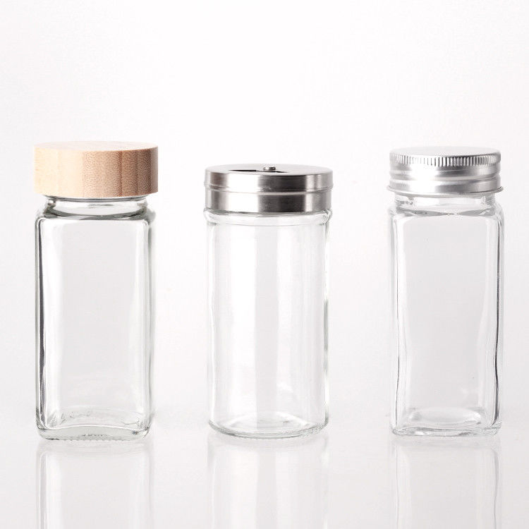 3.5oz 100ml Küchenzubehör Gewürz Glas Gewürz Glas Set für Zucker Salz Pfeffer